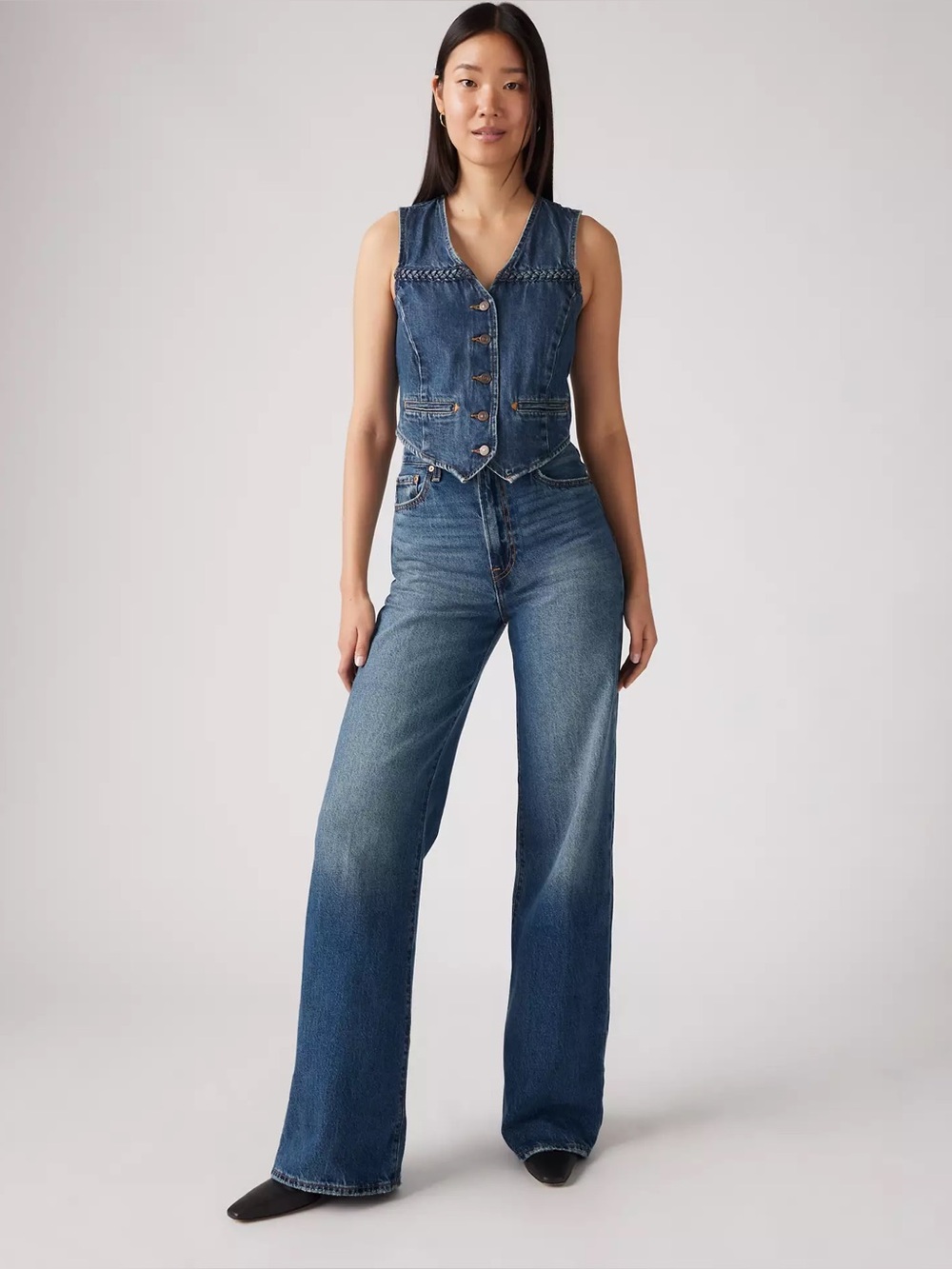 Levi’s Ribcage Wide Leg Braided Jeans